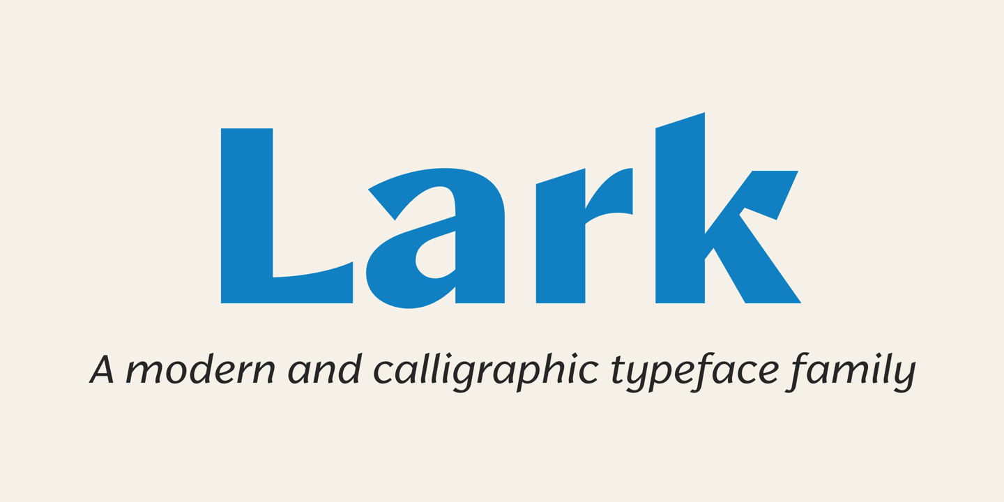 Przykład czcionki Lark Bold